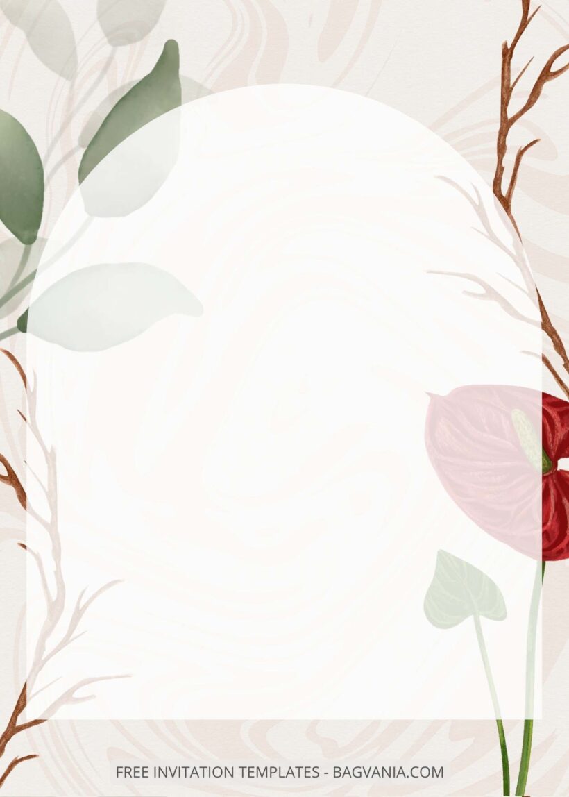 ( Free ) 10+ Fresh Watercolor Floral Canva Wedding Invitation Templates Seven