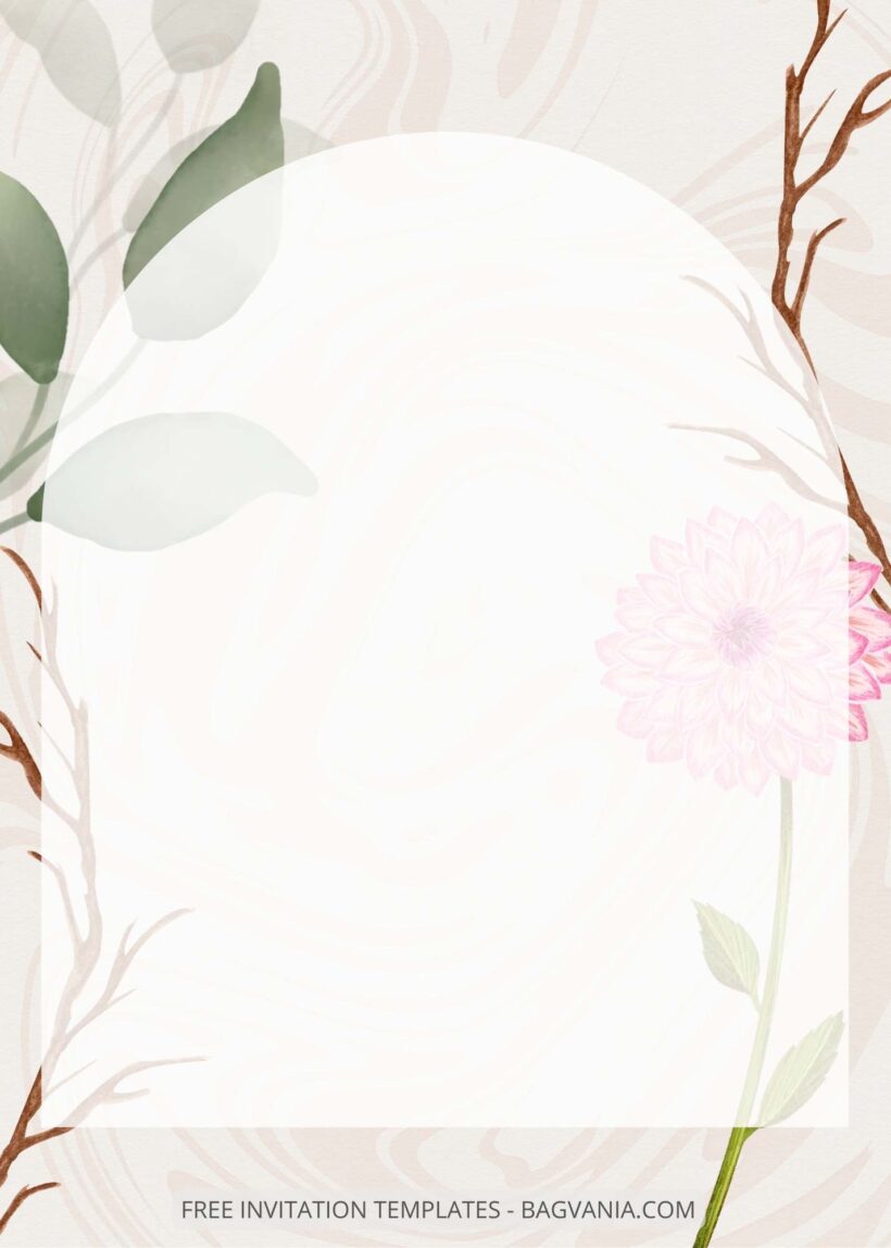 ( Free ) 10+ Fresh Watercolor Floral Canva Wedding Invitation Templates Three