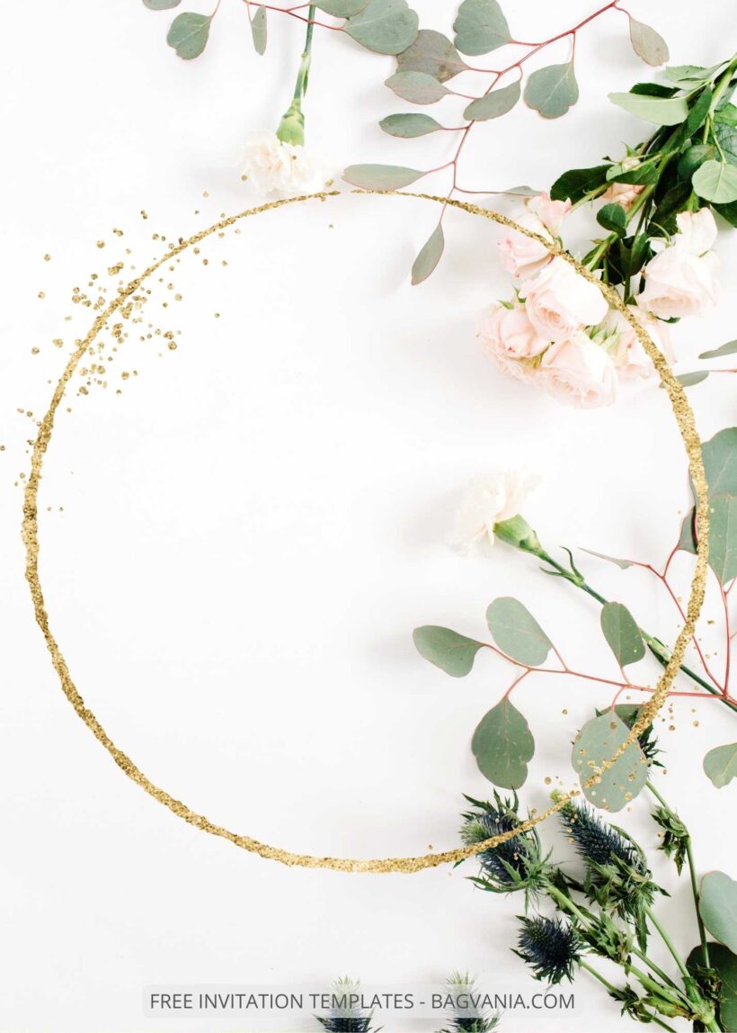( Free ) 7+ Floral Pattern Canva Wedding Invitation Templates Three