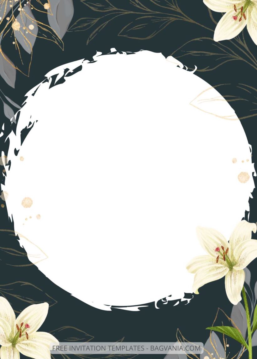 ( Free ) 7+ Triple Lilies Canva Wedding Invitation Templates Two