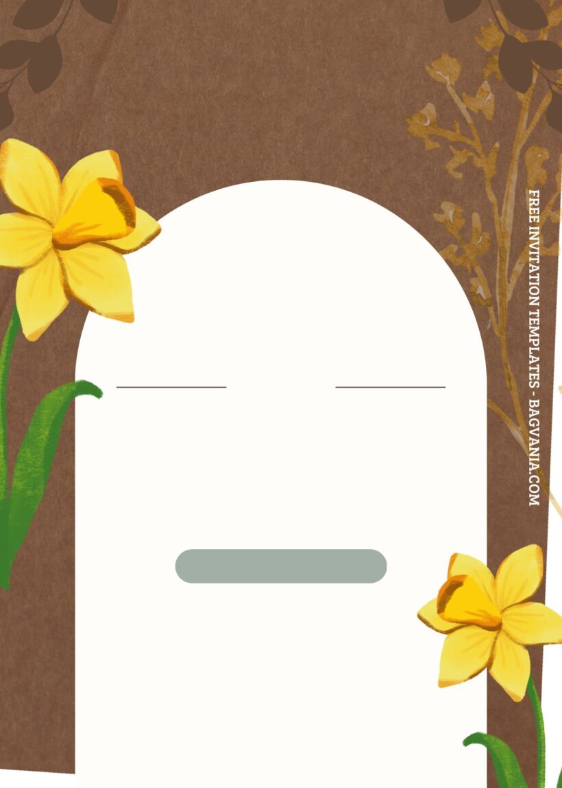 ( Free ) 8+ Daffodil Surprise Canva Wedding Invitation Templates Two