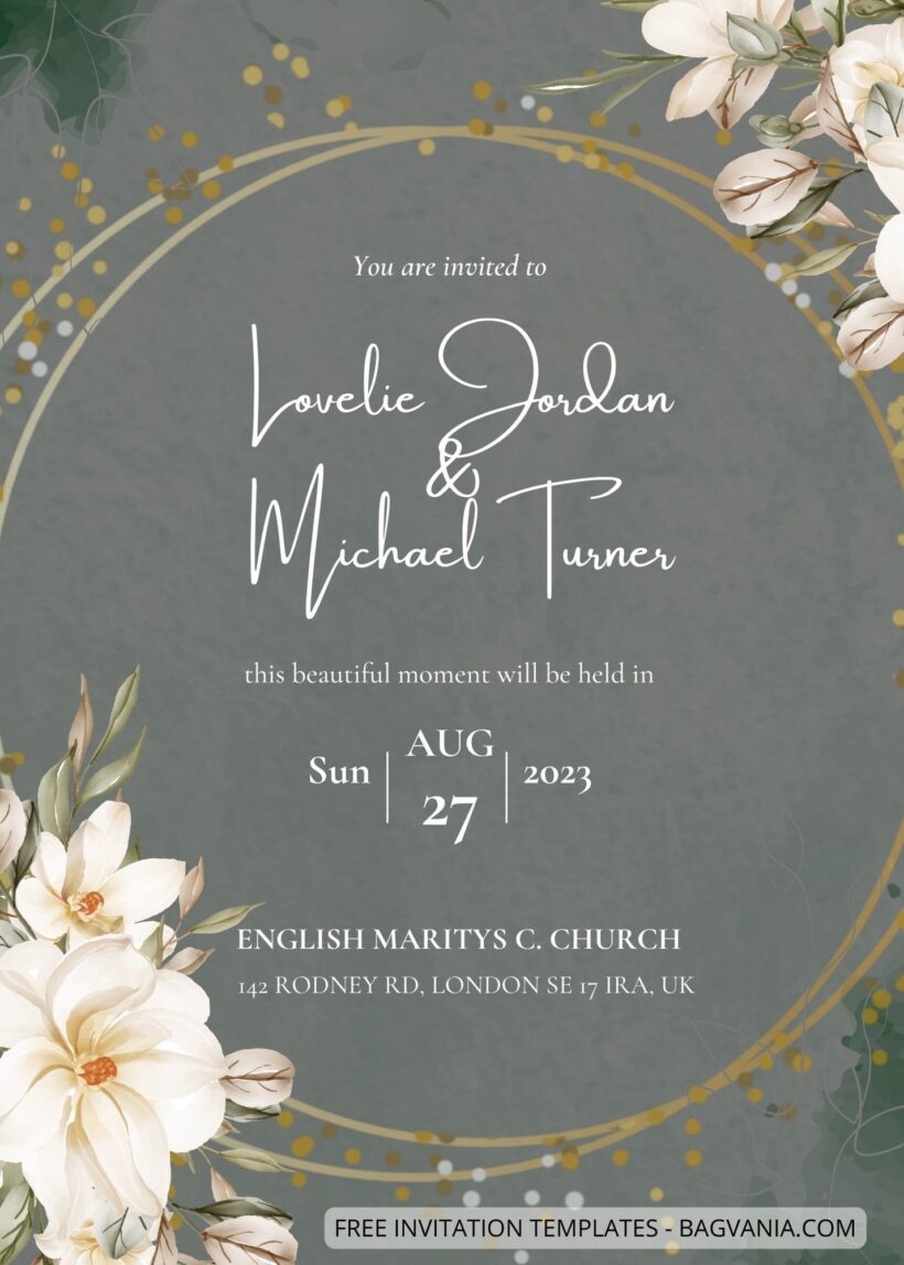 ( Free ) 8+ Elegant Watercolor Floral Canva Wedding Invitation Templates