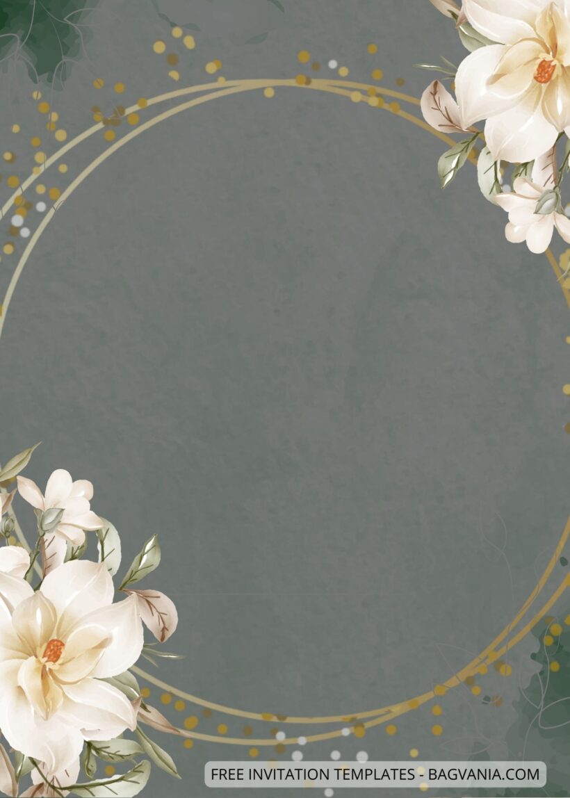 ( Free ) 8+ Elegant Watercolor Floral Canva Wedding Invitation Templates Four