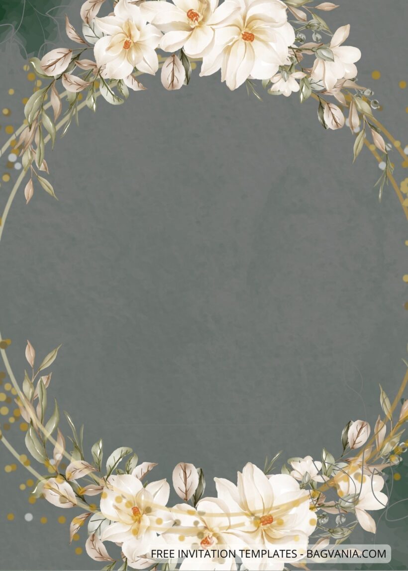 ( Free ) 8+ Elegant Watercolor Floral Canva Wedding Invitation Templates Six