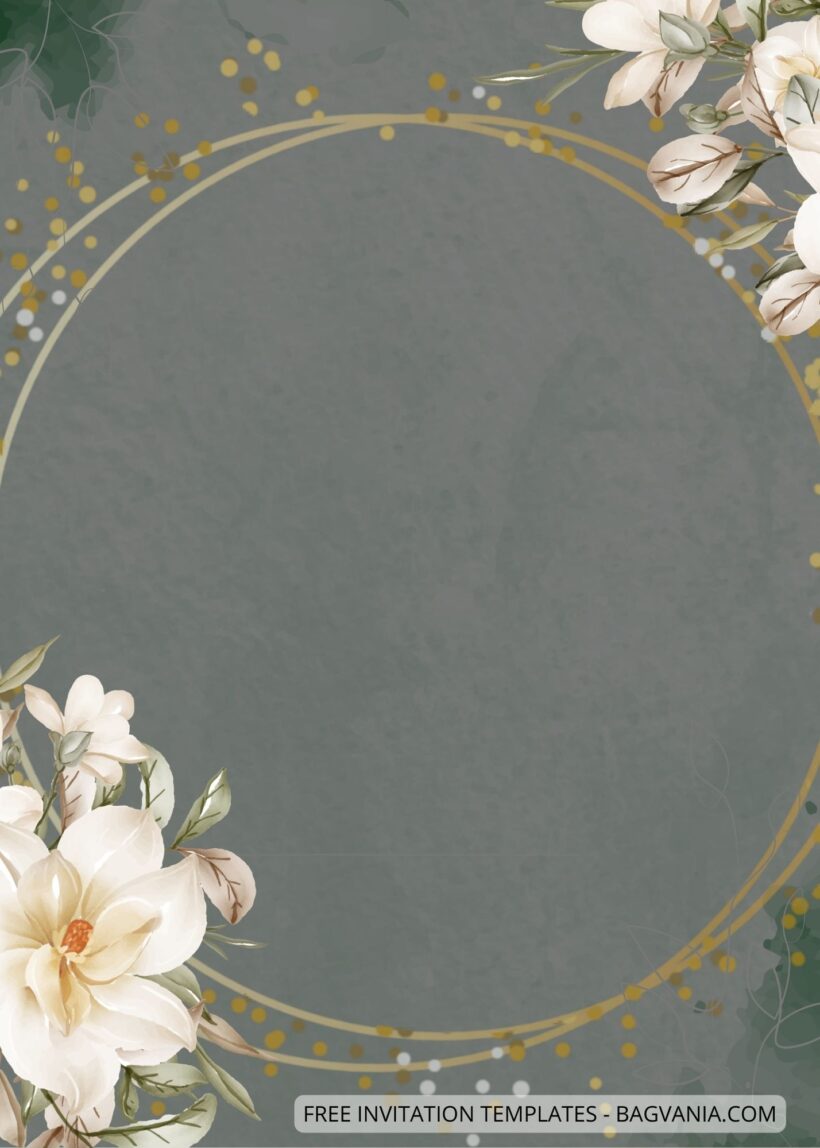 ( Free ) 8+ Elegant Watercolor Floral Canva Wedding Invitation Templates Three