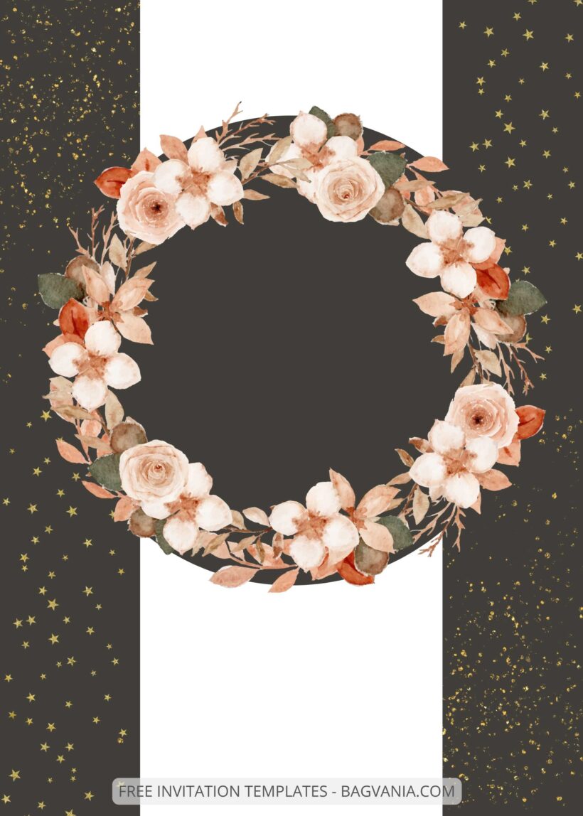 ( Free ) 8+ Flower Crowns Canva Wedding Invitation Templates FIve