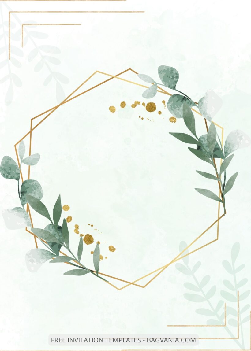 ( Free ) 8+ Greenery Frame Canva Wedding Invitation Templates Seven
