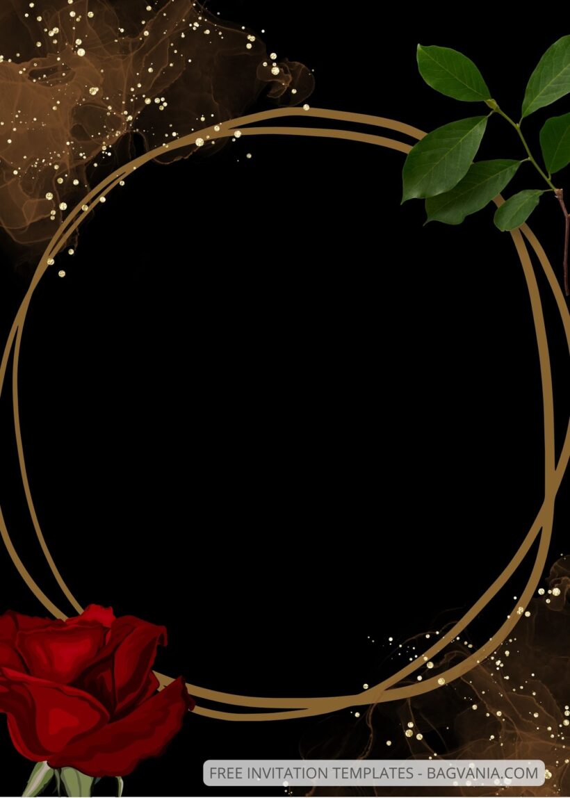( Free ) 8+ Majestic Roses Canva Wedding Invitation Templates Eight