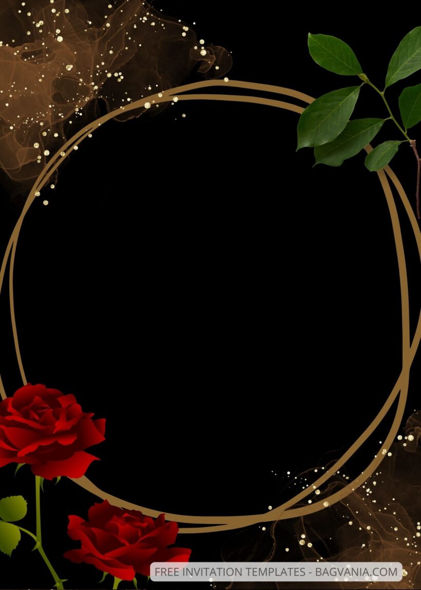 ( Free ) 8+ Majestic Roses Canva Wedding Invitation Templates Seven