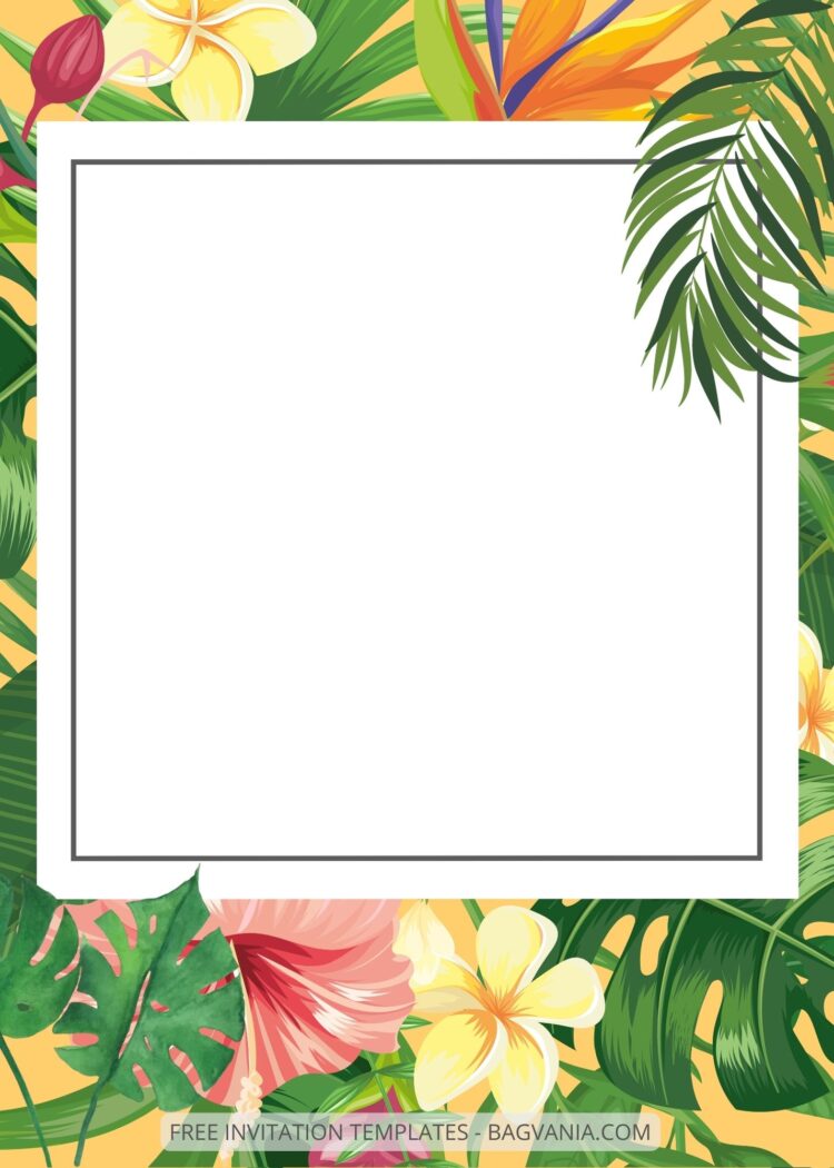 ( Free ) 8+ Tropical Go! Canva Wedding Invitation Templates | FREE ...