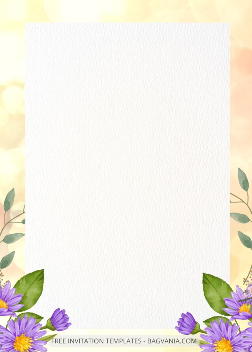 ( Free ) 8+ Watercolor Floral Canva Wedding Invitation Templates Six