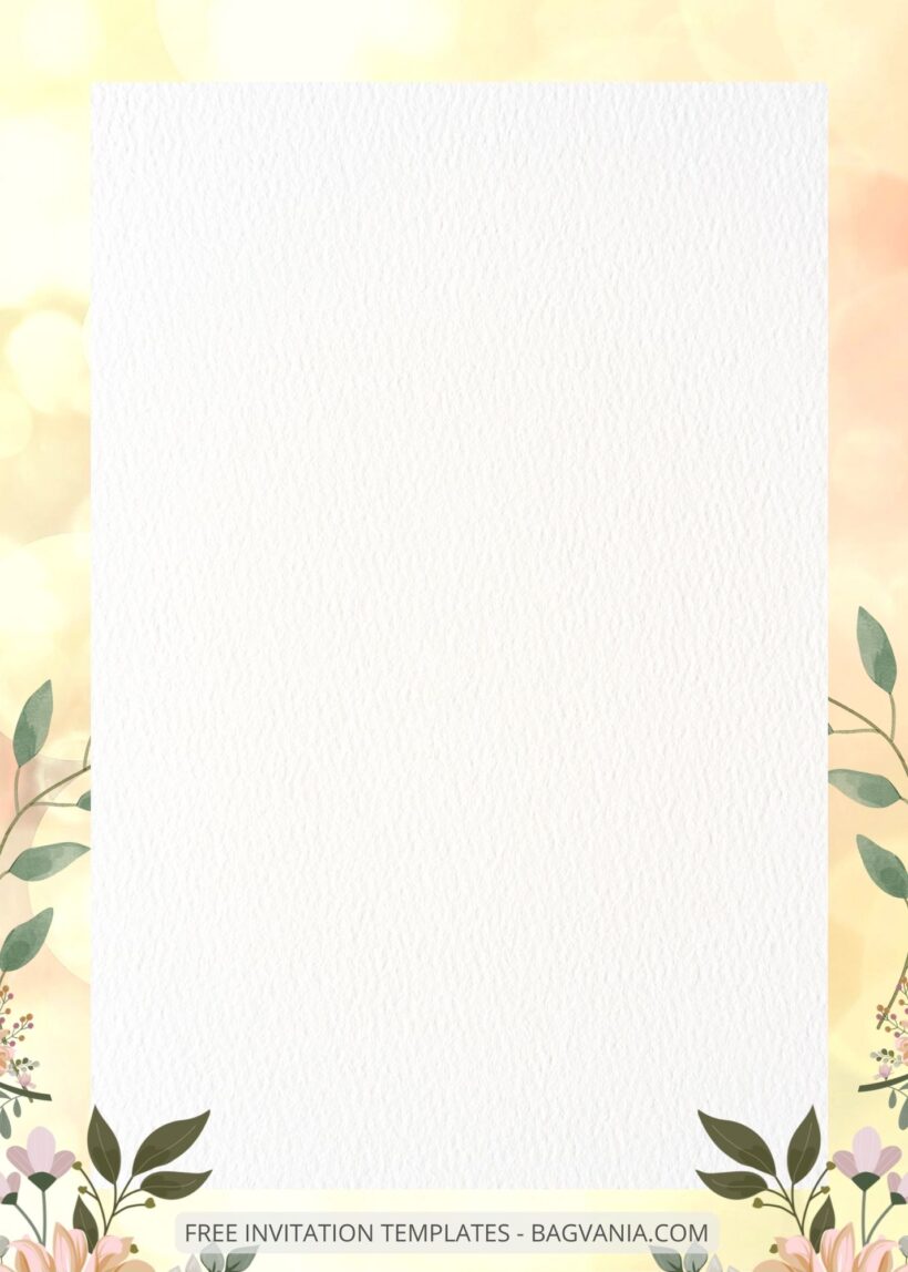 ( Free ) 8+ Watercolor Floral Canva Wedding Invitation Templates Three
