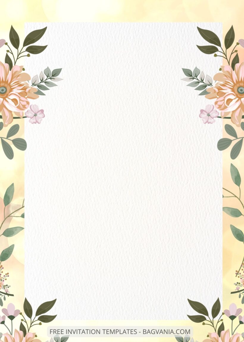 ( Free ) 8+ Watercolor Floral Canva Wedding Invitation Templates Two