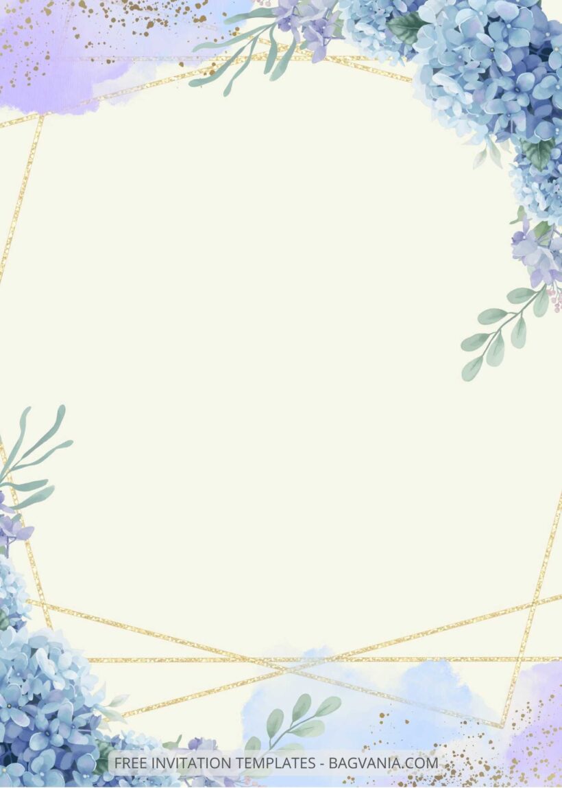 ( Free ) 8+ Watercolor Hydrangea Canva Wedding Invitation Templates Eight
