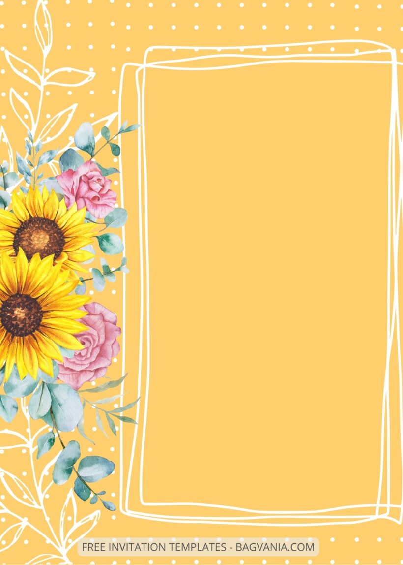 ( Free ) 9+ Bright Sunflower Canva Wedding Invitation Templates Eight