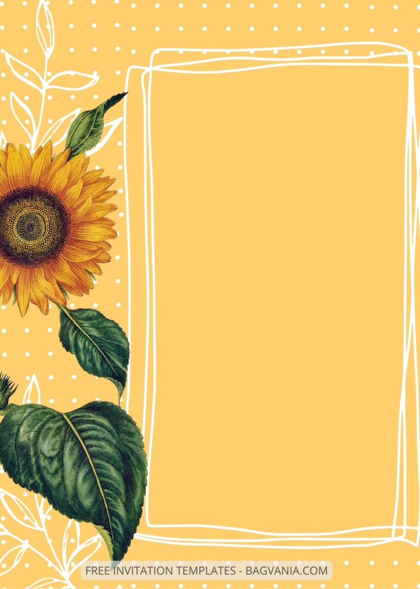 ( Free ) 9+ Bright Sunflower Canva Wedding Invitation Templates Five
