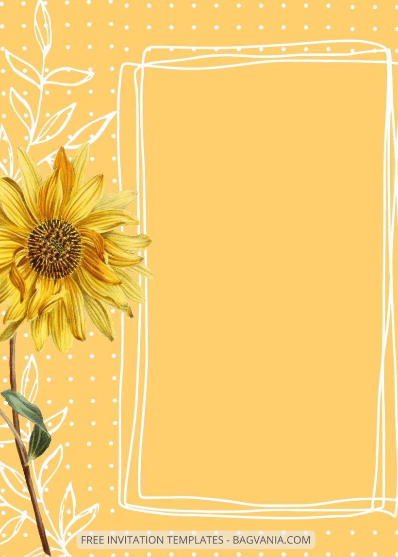 ( Free ) 9+ Bright Sunflower Canva Wedding Invitation Templates Four