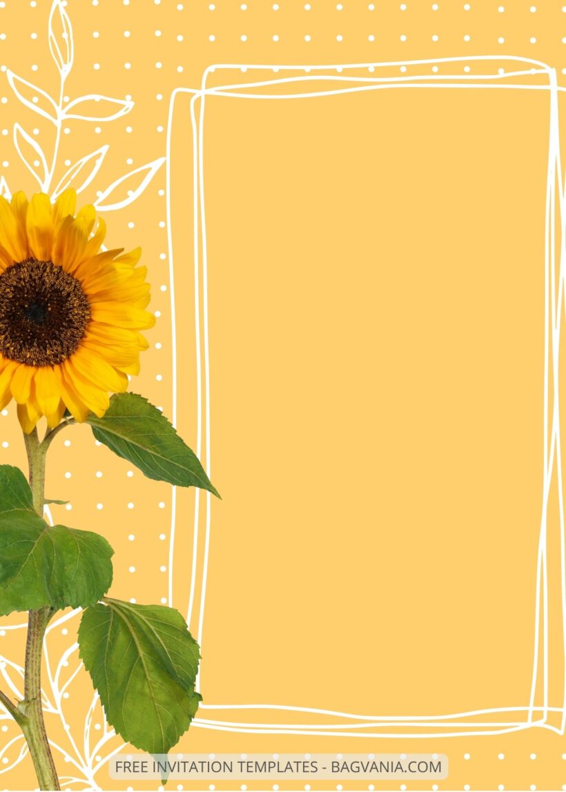 ( Free ) 9+ Bright Sunflower Canva Wedding Invitation Templates Nine