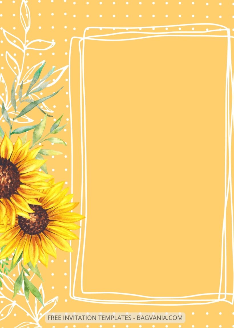 ( Free ) 9+ Bright Sunflower Canva Wedding Invitation Templates Seven