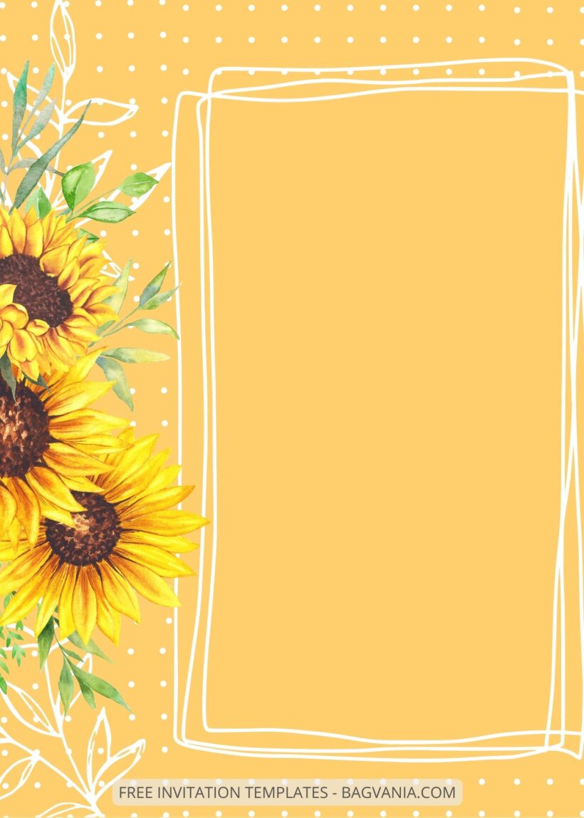 ( Free ) 9+ Bright Sunflower Canva Wedding Invitation Templates Six