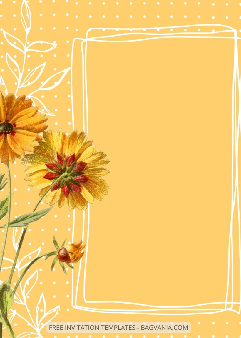 ( Free ) 9+ Bright Sunflower Canva Wedding Invitation Templates Three