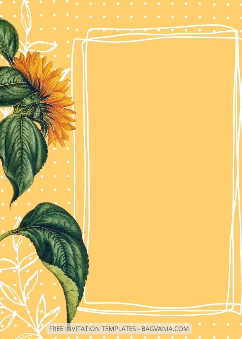 ( Free ) 9+ Bright Sunflower Canva Wedding Invitation Templates Two