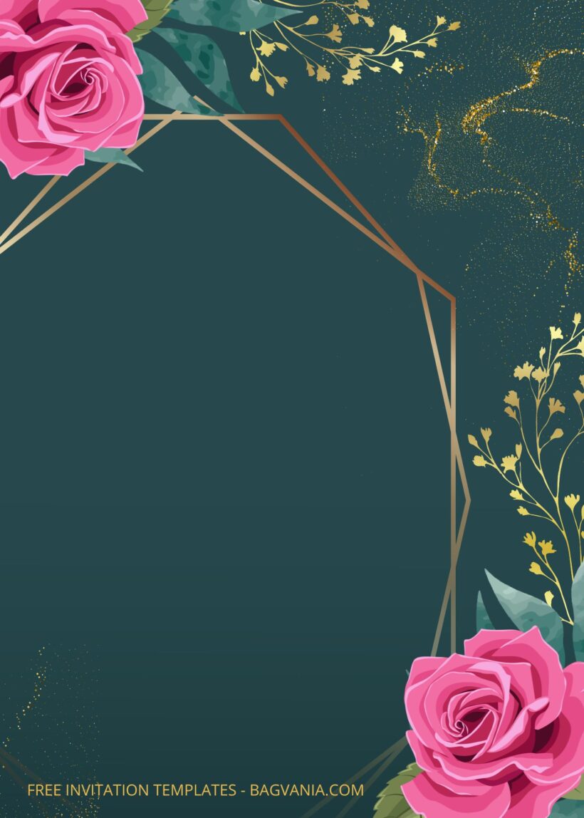 ( Free ) 9+ Rose Garden Canva Wedding Invitation Templates FIve