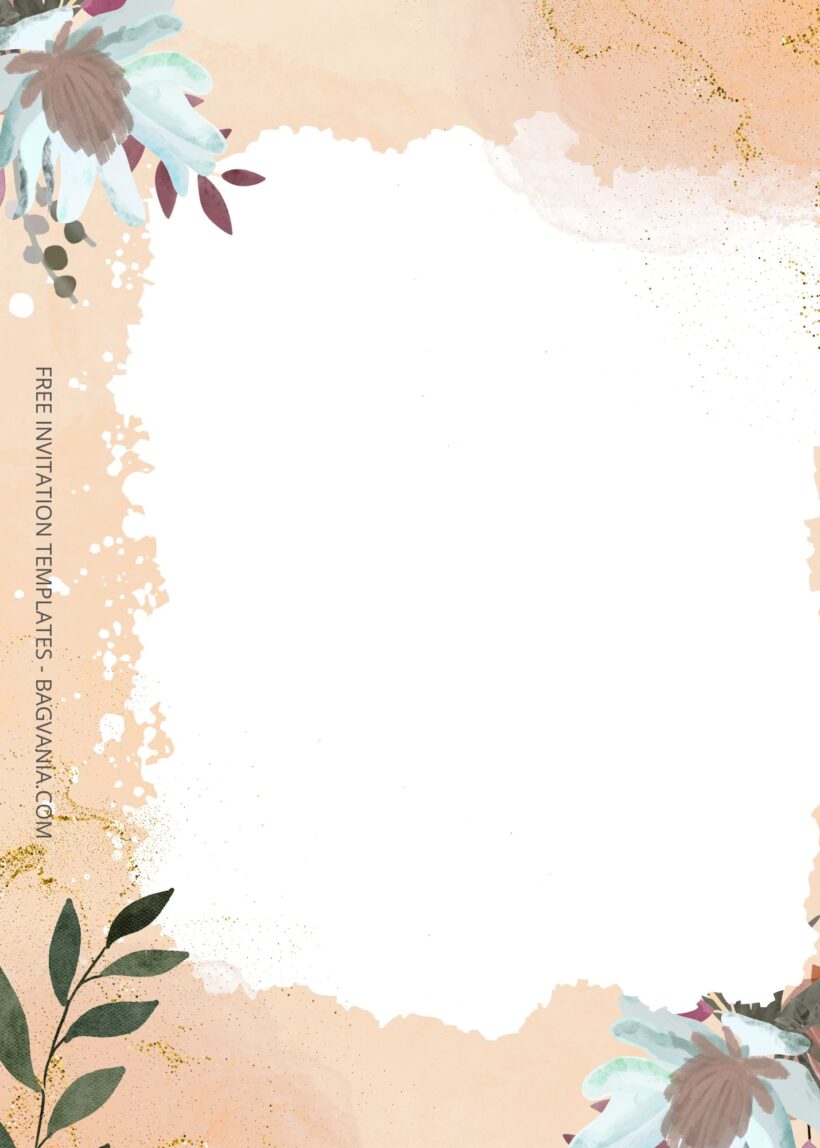 ( Free ) 9+ Rustic Floral Canva Wedding Invitation Templates FIve