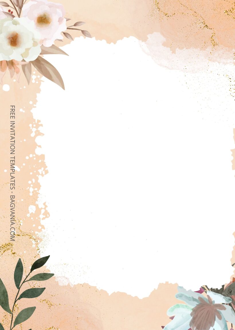 ( Free ) 9+ Rustic Floral Canva Wedding Invitation Templates Six