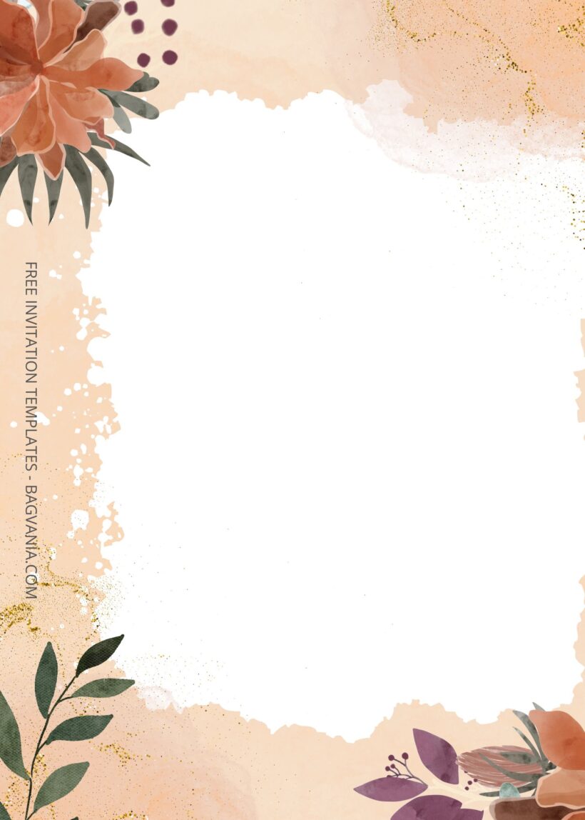 ( Free ) 9+ Rustic Floral Canva Wedding Invitation Templates Three