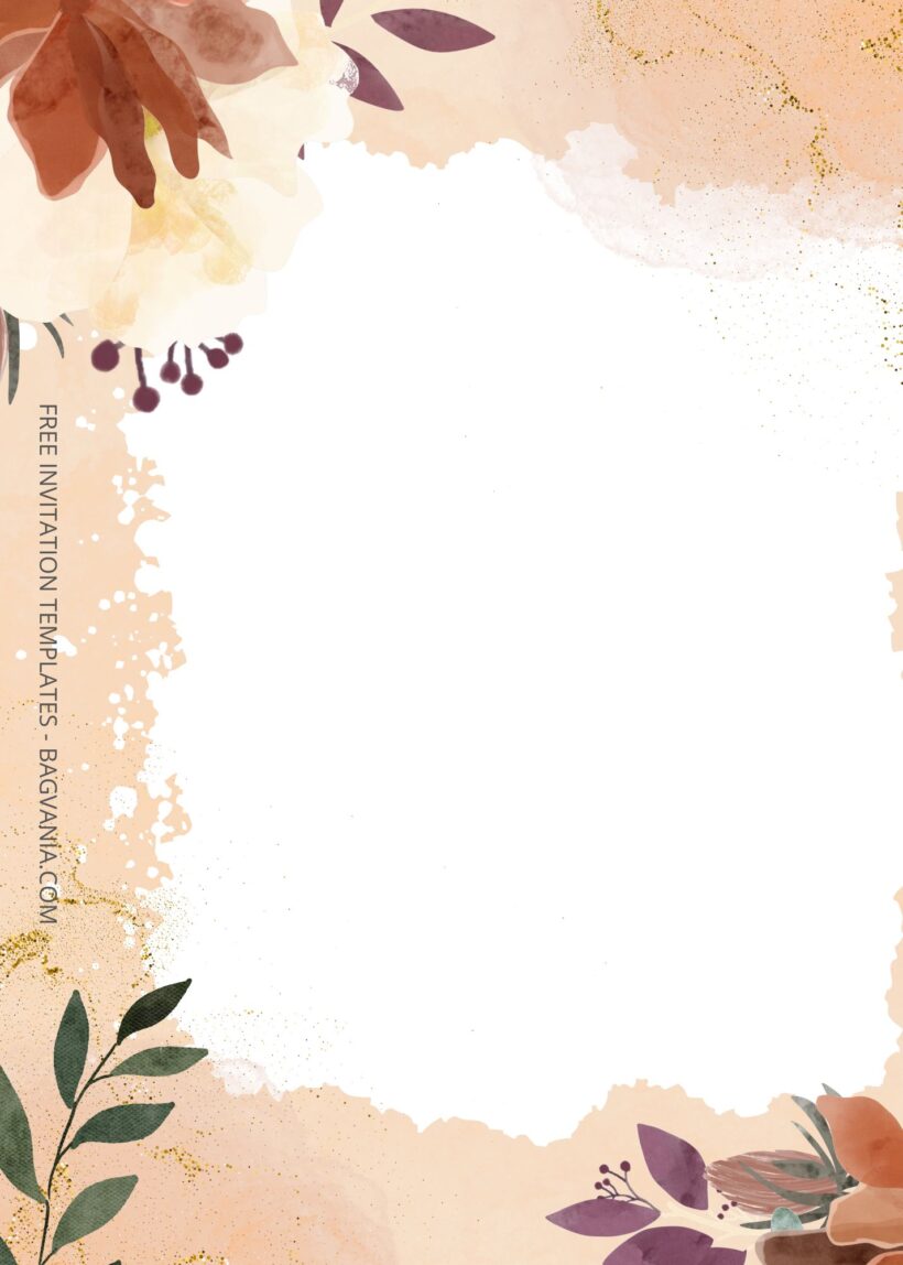 ( Free ) 9+ Rustic Floral Canva Wedding Invitation Templates Two