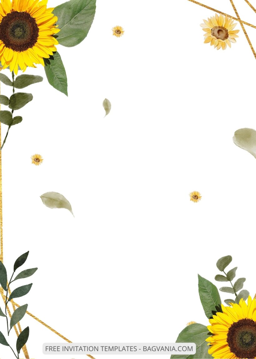 ( Free ) 9+ Sunflower Bloom Canva Wedding Invitation Templates Four