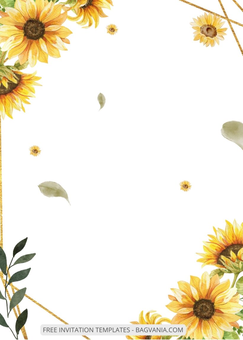 ( Free ) 9+ Sunflower Bloom Canva Wedding Invitation Templates Nine