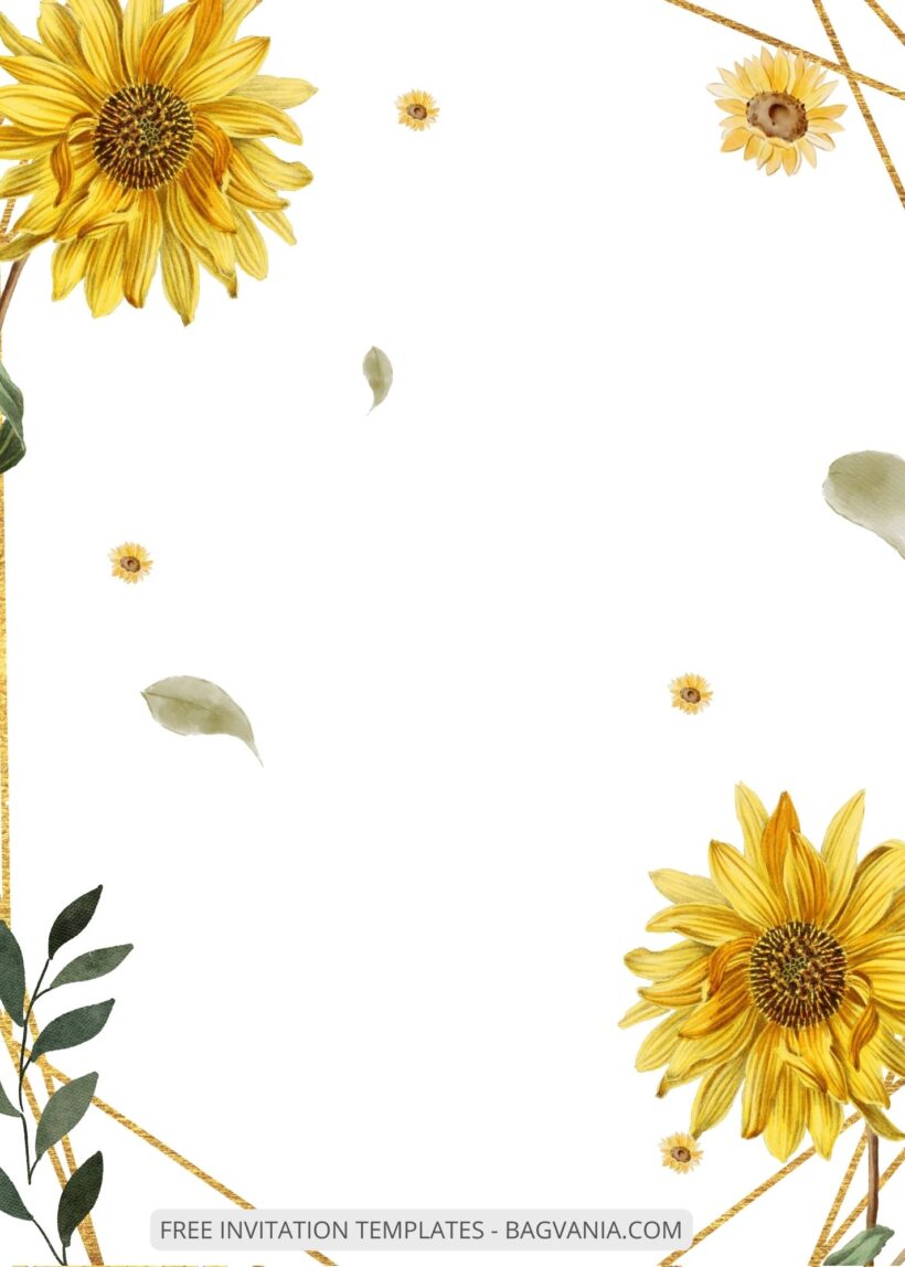 ( Free ) 9+ Sunflower Bloom Canva Wedding Invitation Templates Seven