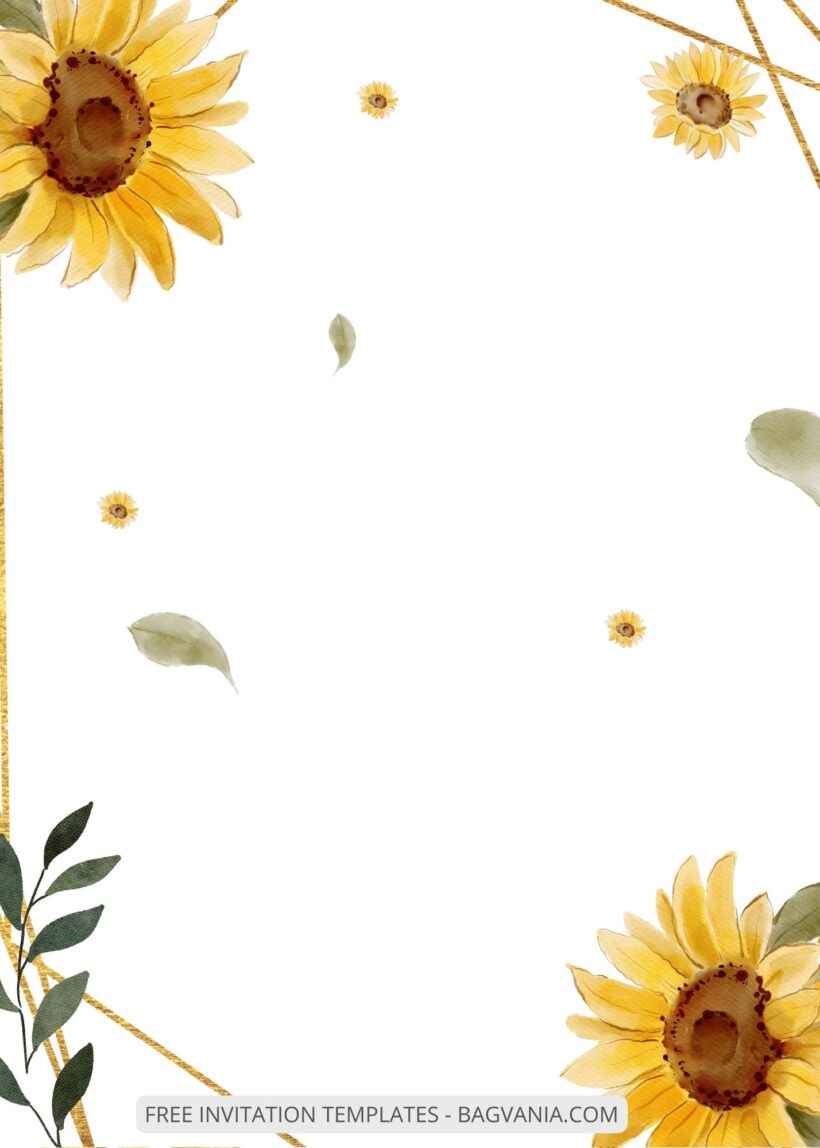 ( Free ) 9+ Sunflower Bloom Canva Wedding Invitation Templates Six