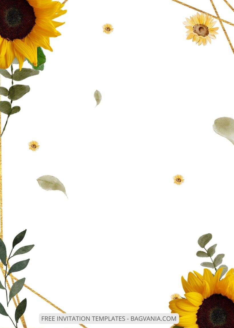 ( Free ) 9+ Sunflower Bloom Canva Wedding Invitation Templates Three