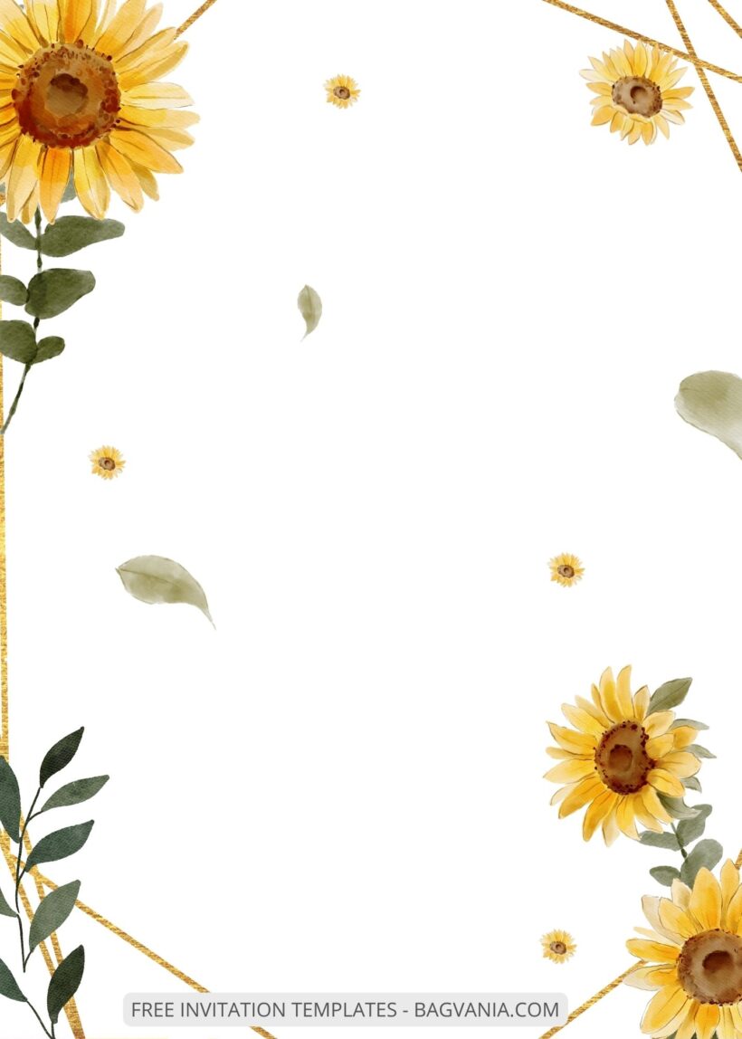 ( Free ) 9+ Sunflower Bloom Canva Wedding Invitation Templates Two