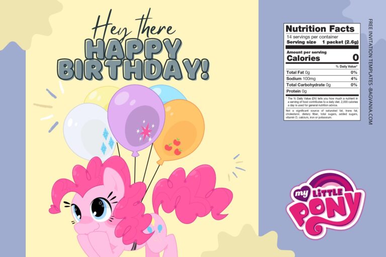 (Free Editable) My Little Pony Canva Birthday Water Bottle Labels ...
