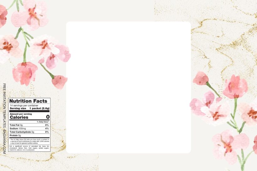 (Free) Pink Floral Canva Birthday Water Bottle Labels Three