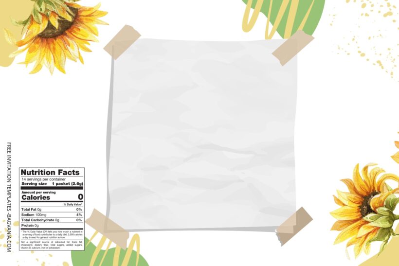 (Free) Summer Sunflower Canva Water Bottle Labels FOur