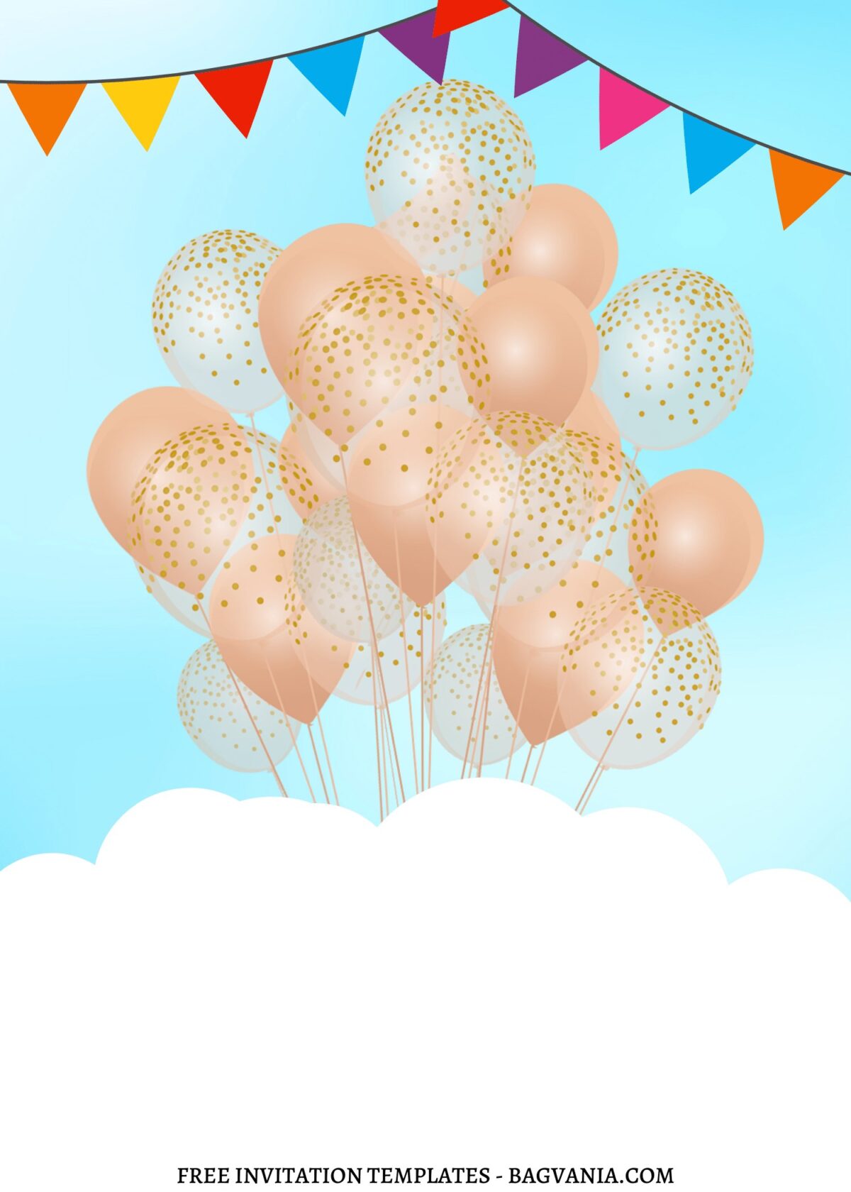 FREE EDITABLE - 10+ Safari Hot Air Balloon Canva Birthday Invitation Templates with elegant balloons