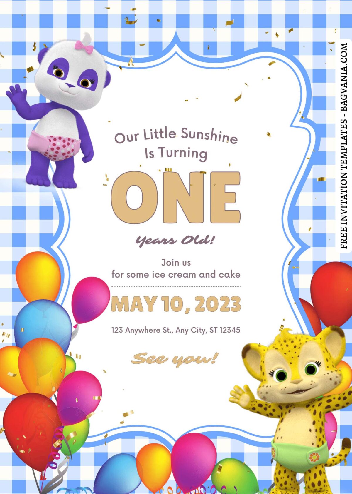 FREE EDITABLE - 11+ Festive Word Party Canva Birthday Invitation Templates with colorful text