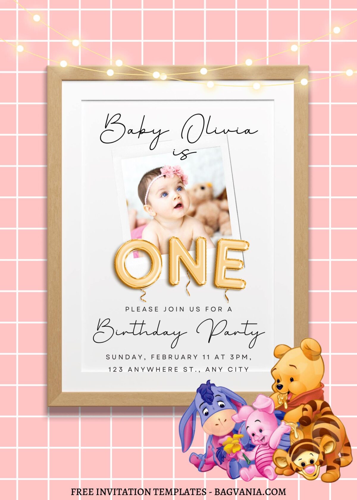 8+ Picnic Time Winnie The Pooh Canva Birthday Invitation Templates   with 