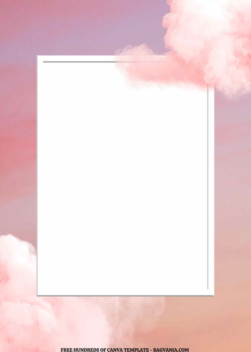 FREE EDITABLE – Sunset Sky Pink White Canva Templates | FREE Printable ...