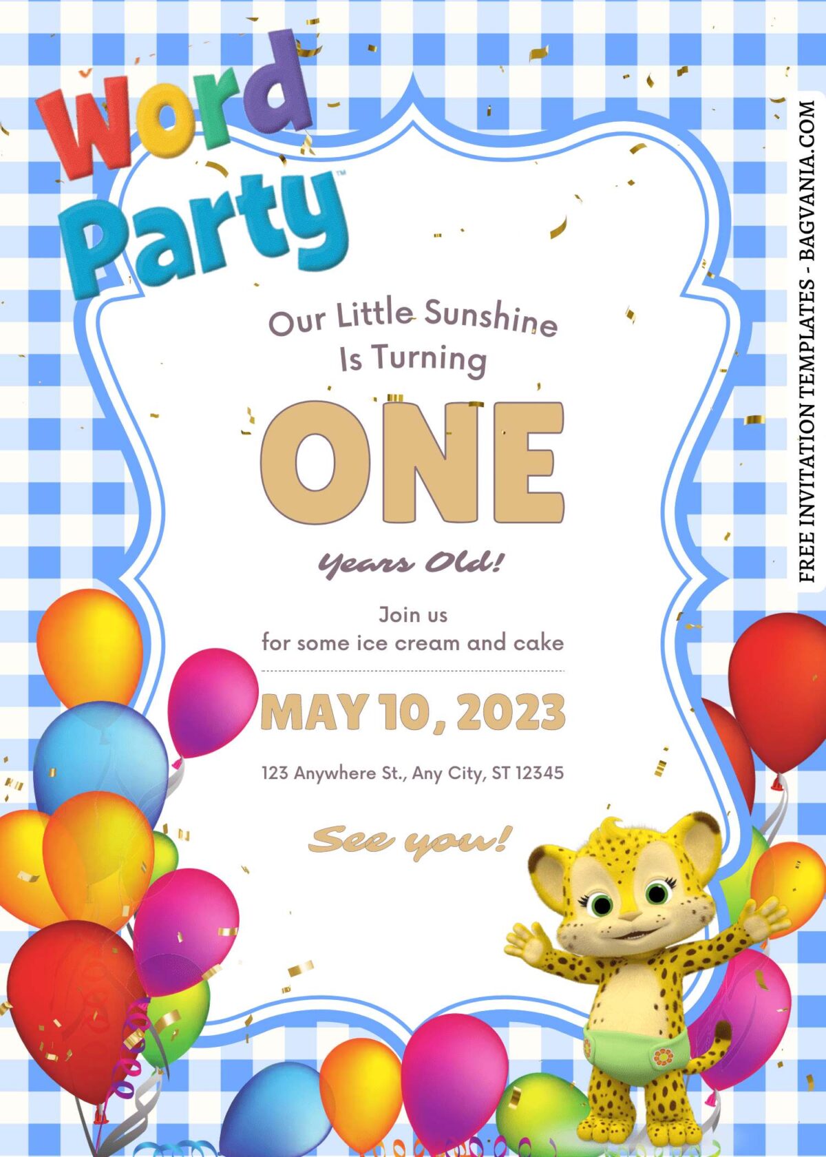 FREE EDITABLE - 11+ Festive Word Party Canva Birthday Invitation Templates with cute wording