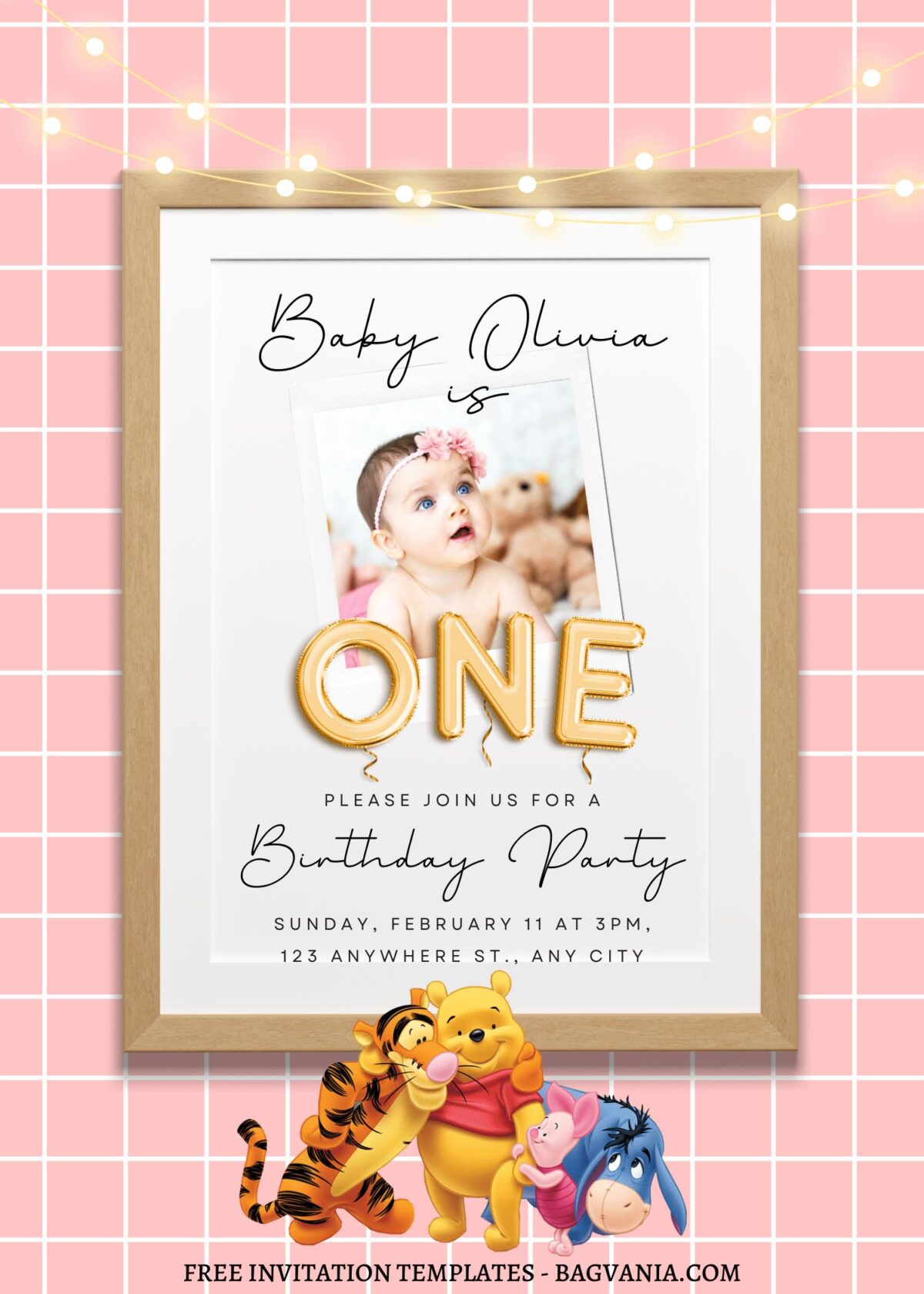 8+ Picnic Time Winnie The Pooh Canva Birthday Invitation Templates   with cute wording