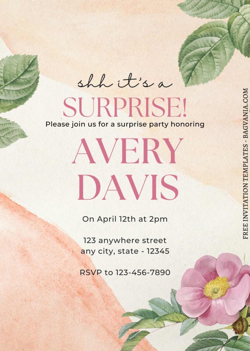 FREE EDITABLE – 10+ Blooming Days Canva Birthday Invitation Templates ...