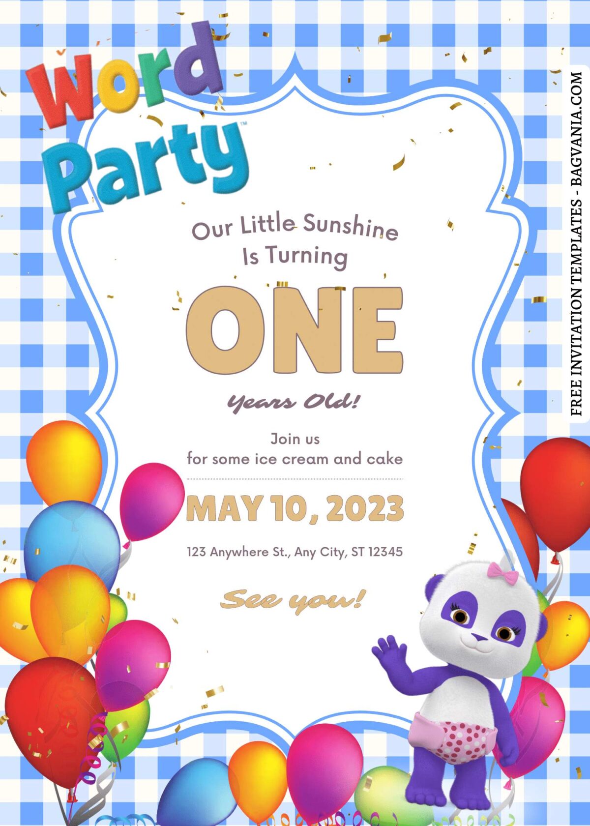 FREE EDITABLE - 11+ Festive Word Party Canva Birthday Invitation Templates with hand drawn elements