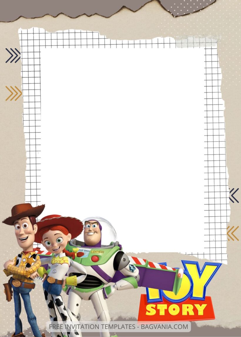 Blank Toy Story Canva Birthday Invitation Templates Eight