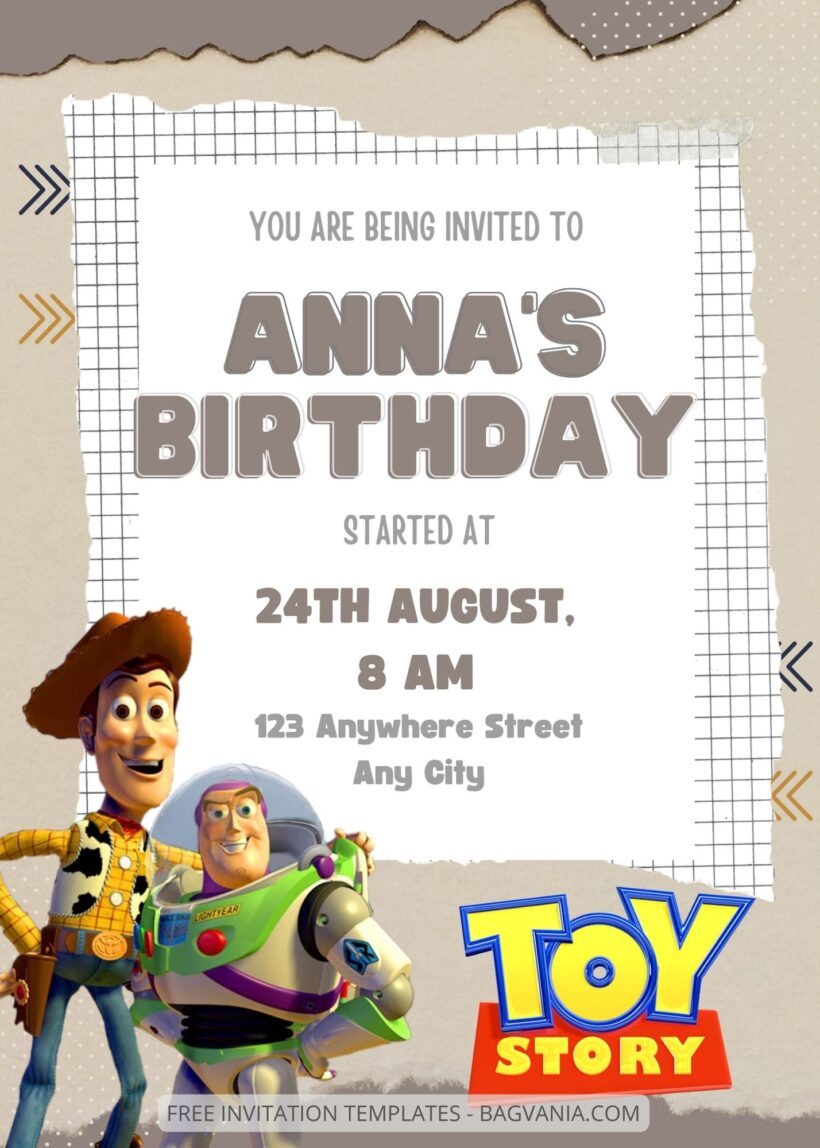 8+ Toy Story Canva Birthday Invitation Templates One